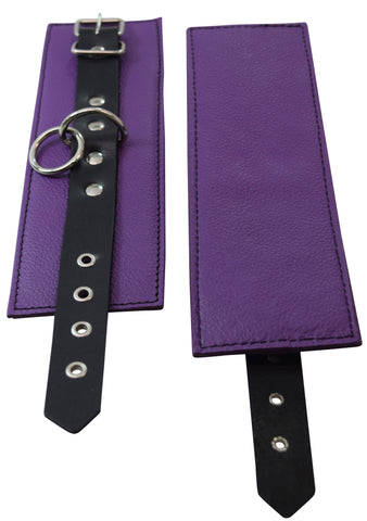 Purple Genuine Leather Cuffs