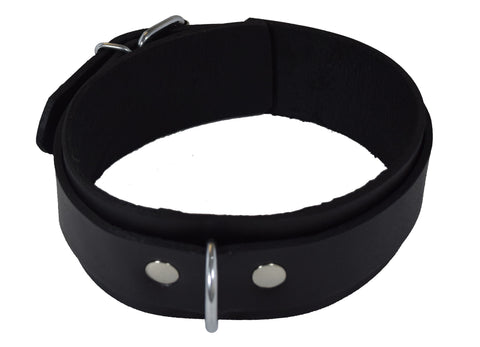 Black Leather Ringed Collar | Limited Edition