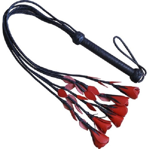 Black and Red Rose Flogger