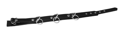 Three Ringed Leather Bondage Collar | Limited Edition