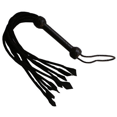 Black Braided Genuine Leather Flogger