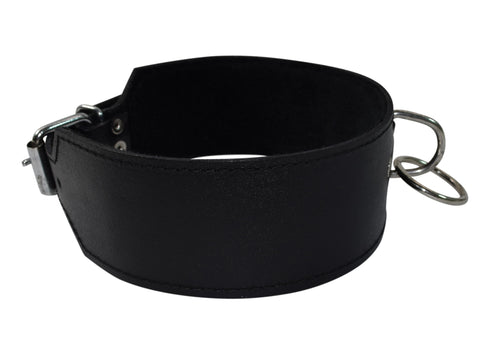 Single Ring Leather Collar with O-Ring
